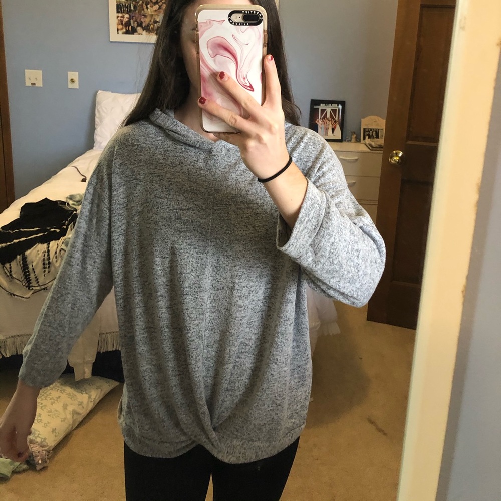 heathered soft hoodie